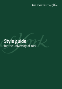 Style guide - University of York