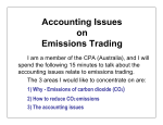 Accounting Issues on Emissions Trading