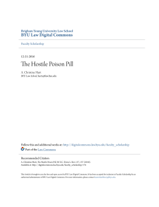 The Hostile Poison Pill - BYU Law Digital Commons