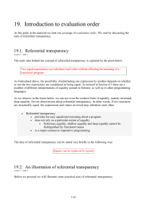 19. Introduction to evaluation order