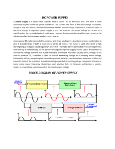 DC POWER SUPPLY BLOCK DIAGRAM OF POWER SUPPLY