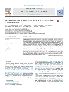 Recycled crust in the Galápagos Plume source at 70 Ma