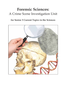 Forensic Sciences - Manitoba Education and Training