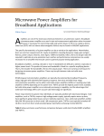 Giga-tronics white paper - RF/Microwave instrumentation amplifiers