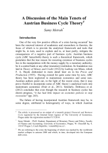 A Discussion of the Main Tenets of Austrian Business Cycle Theory