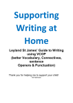 Leyland St James` Guide to Writing using VCOP (better Vocabulary