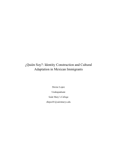 Identity Construction and Cultural Adaptation in Mexican Immigrants