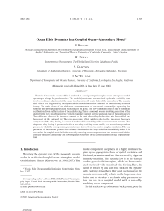 Ocean Eddy Dynamics in a Coupled Ocean–Atmosphere Model*