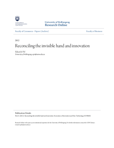 Reconciling the invisible hand and innovation