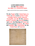 latin derivatives in the preamble to the us constitution