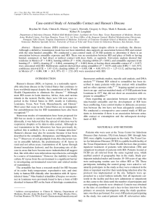 Case-control Study of Armadillo Contact and Hansen`s Disease