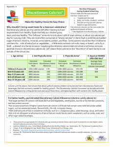 Discretionary Calories - Ulen
