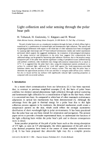 Light collection and solar sensing through the polar bear pelt