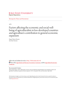 Factors affecting the economic and social well
