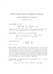 Math Wrangle Practice Problems II Solutions