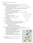 UNIT 8: MICROBIOLOGY STUDY Guide with Test Objectives