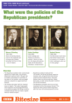 What were the policies of the Republican presidents?
