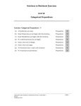 Solutions to Workbook Exercises Unit 16: Categorical Propositions