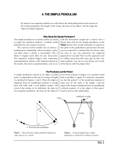 4. the simple pendulum