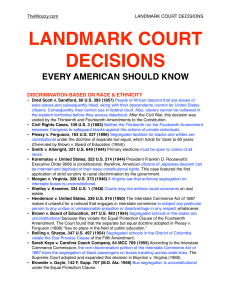 Landmark Court Rulings Every American Should