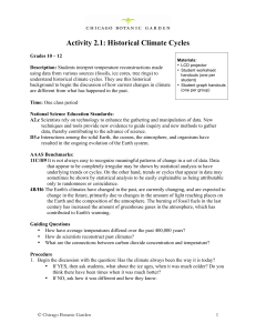 Activity 2.1: Historical Climate Cycles