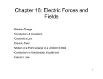 Chapter 16: Electric Forces and Fields