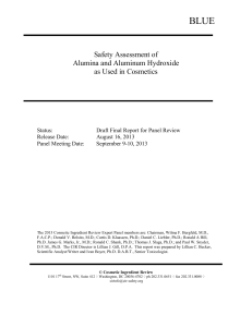 Safety Assessment of Alumina and Aluminum Hydroxide