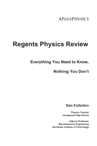 Regents Physics Review