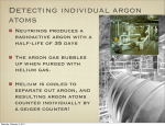 Detecting individual argon atoms
