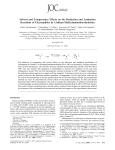 Solvent and Temperature Effects on the Reduction and Amination