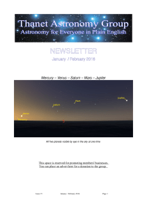 newsletter - Thanet Astronomy Group