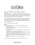 Civil War Letters Lesson - Becoming a Correspondent