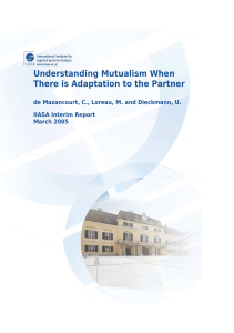 Understanding Mutualism When There is Adaptation to the Partner