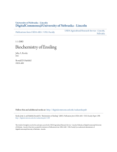 Biochemistry of Ensiling - DigitalCommons@University of Nebraska
