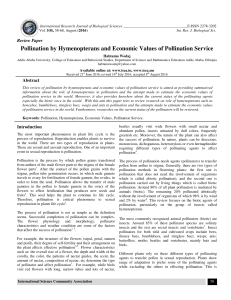 Pollination by Hymenopterans and Ec Hymenopterans and