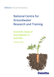 Deloitte Access Economics - National Centre for Groundwater