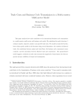 Trade Costs and Business Cycle Transmission in a