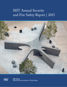 MIT Annual Security and Fire Safety Report | 2015