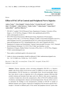 Effect of PACAP in Central and Peripheral Nerve Injuries