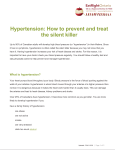 Hypertension: How to prevent and treat the silent killer