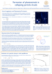 Formation of planetesimals in collapsing particle clouds