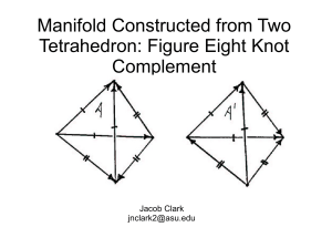 Manifold Constructed from Two Tetrahedron: Figure Eight