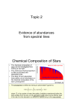 Topic 2 Chemical Composition of Stars