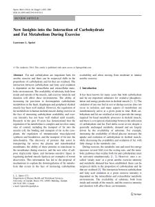 New Insights into the Interaction of Carbohydrate and Fat