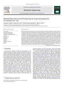 Manipulating redox and ATP balancing for improved production of