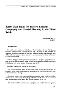 Secret Nazi Plans for Eastern Europe: Geography and