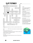 plate tectonics crossword