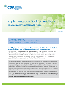 Implementation Tool for Auditors