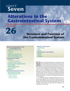 Alterations in the Gastrointestinal System