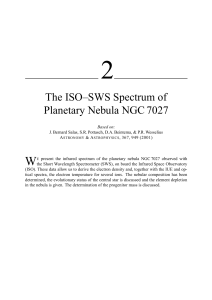 The ISO–SWS Spectrum of Planetary Nebula NGC 7027